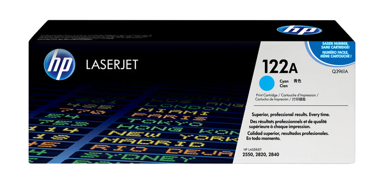 HP Q3961A (122A) Cyan Original Toner Cartridge - Cartouches Certifiees