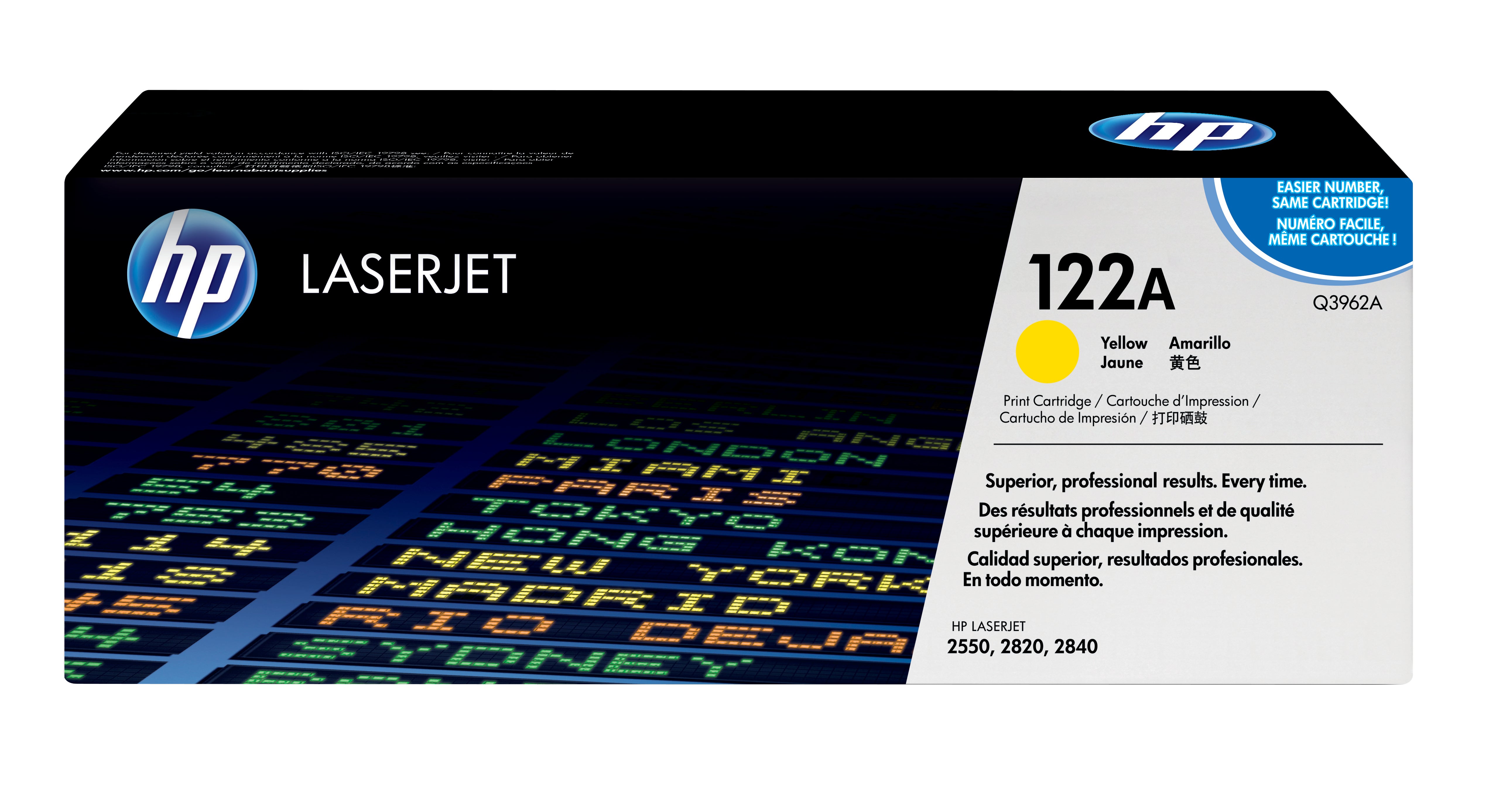 HP Q3962A (122A) Yellow Original Toner Cartridge - Cartouches Certifiees