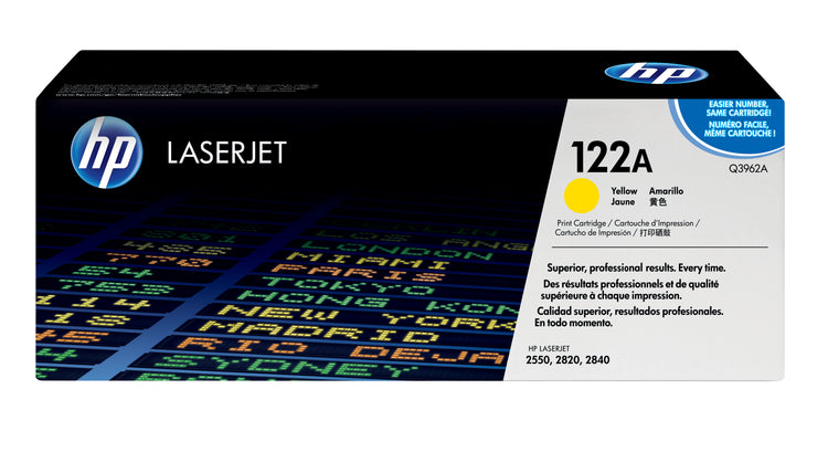 HP Q3962A (122A) Yellow Original Toner Cartridge - Cartouches Certifiees