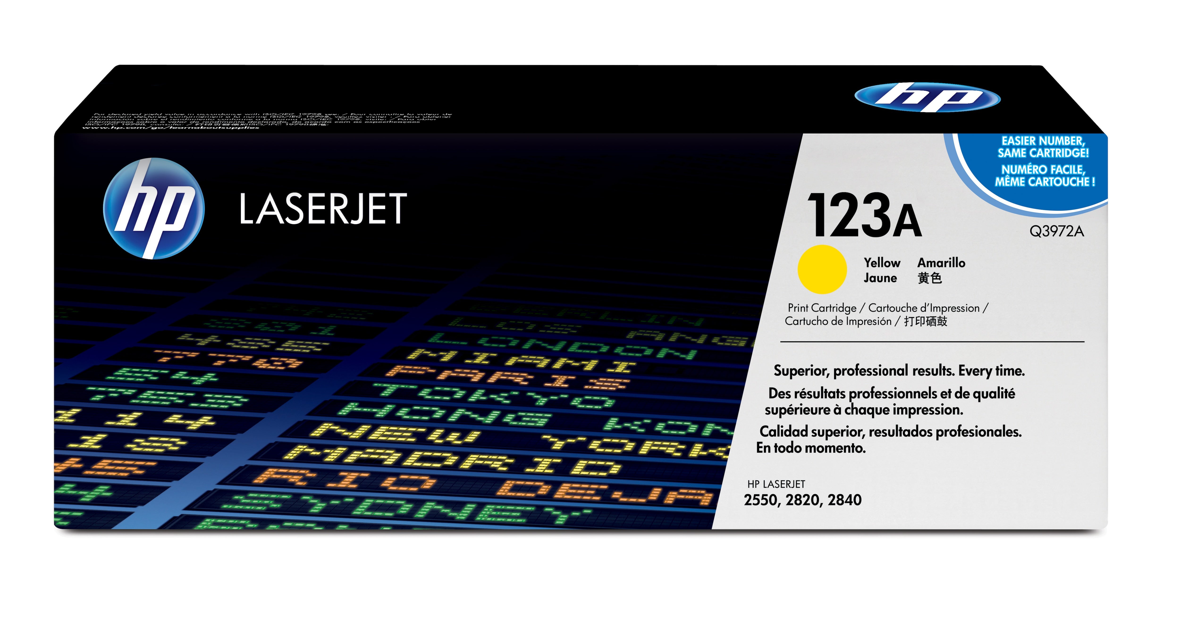 HP Q3972A (123A) Yellow Original Toner Cartridge - Cartouches Certifiees