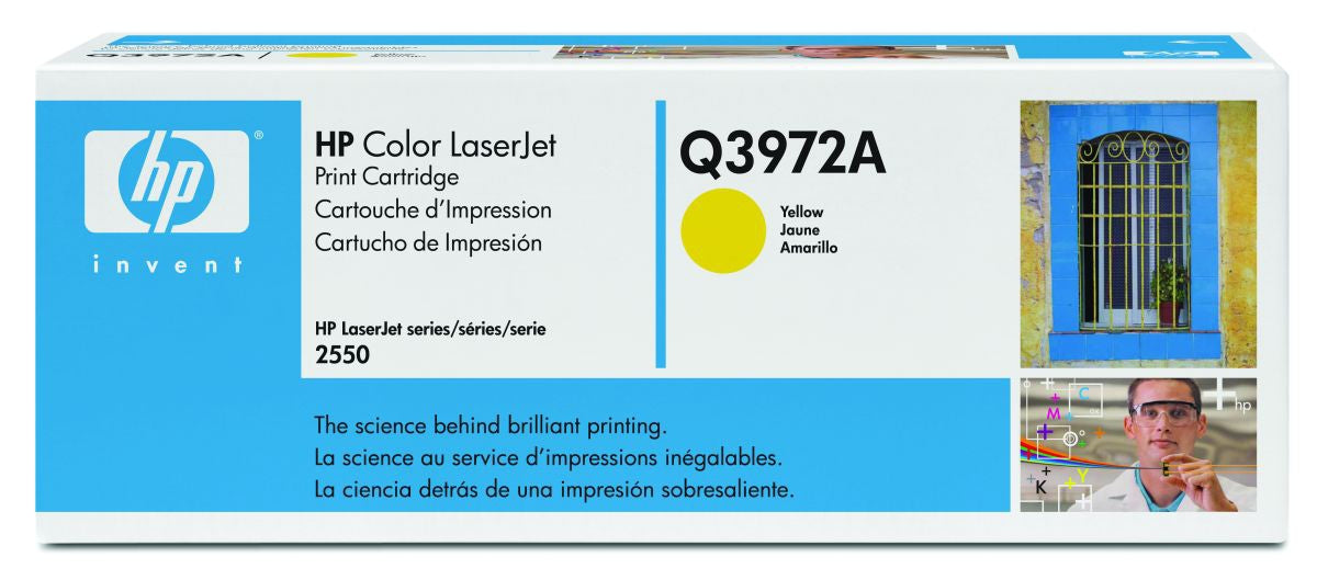 HP Q3972A (123A) Yellow Original Toner Cartridge - Cartouches Certifiees