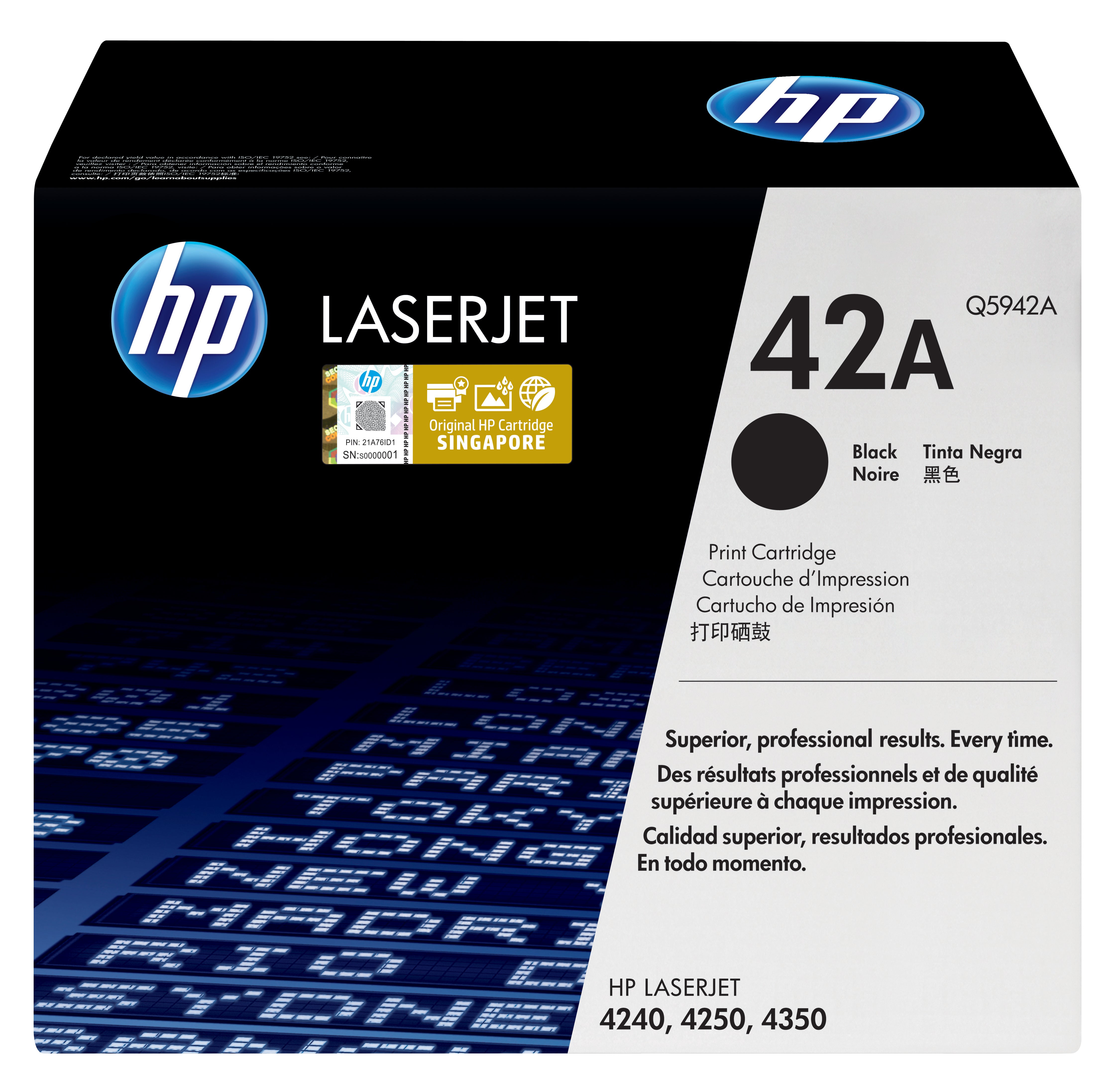 HP Q5942A (42A) Black Original Toner Cartridge - Cartouches Certifiees