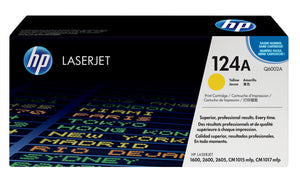 HP Q6002A (124A) Yellow Original Toner Cartridge - Cartouches Certifiees