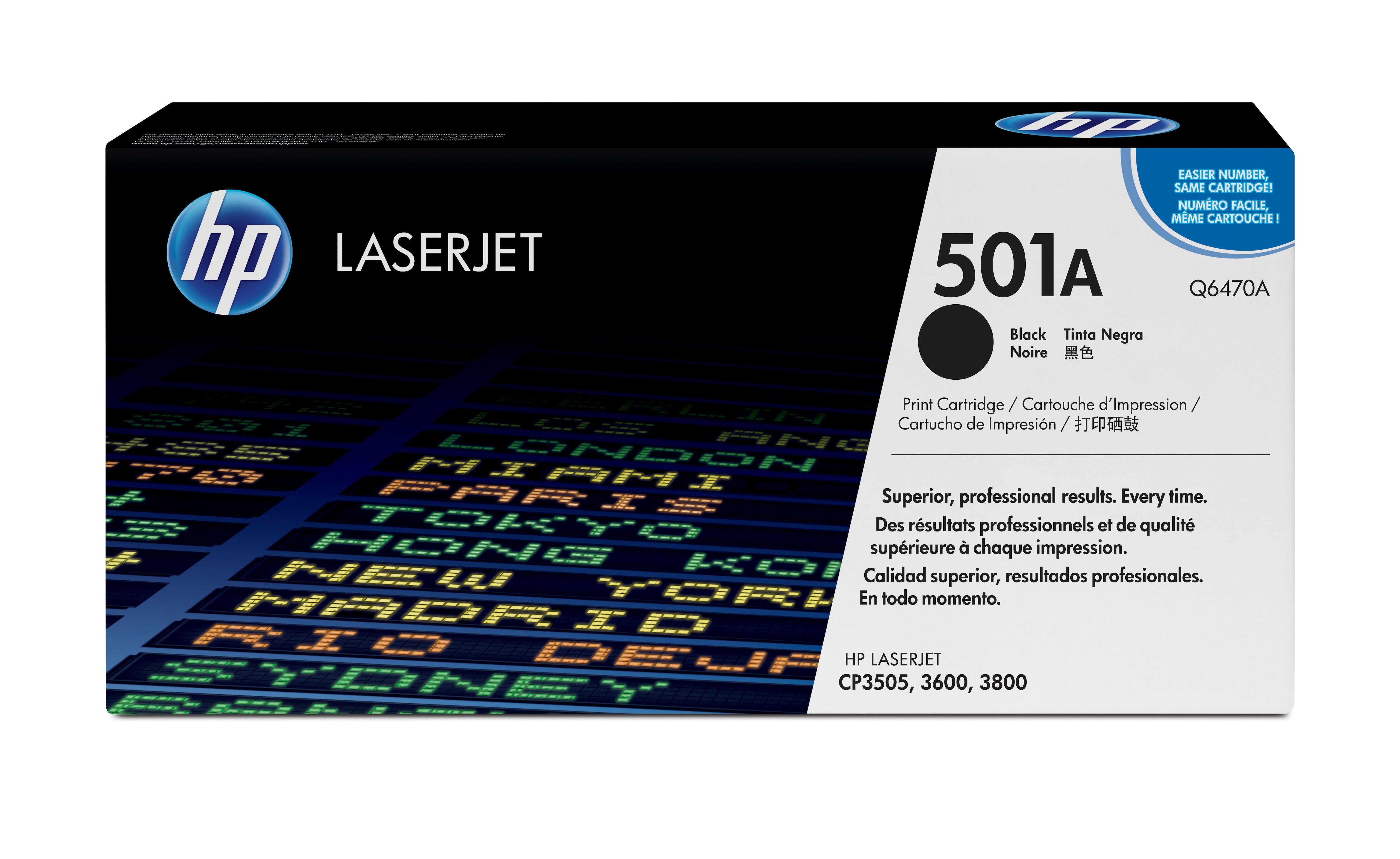 HP Q6470A (501A) Black Original Toner Cartridge - Cartouches Certifiees