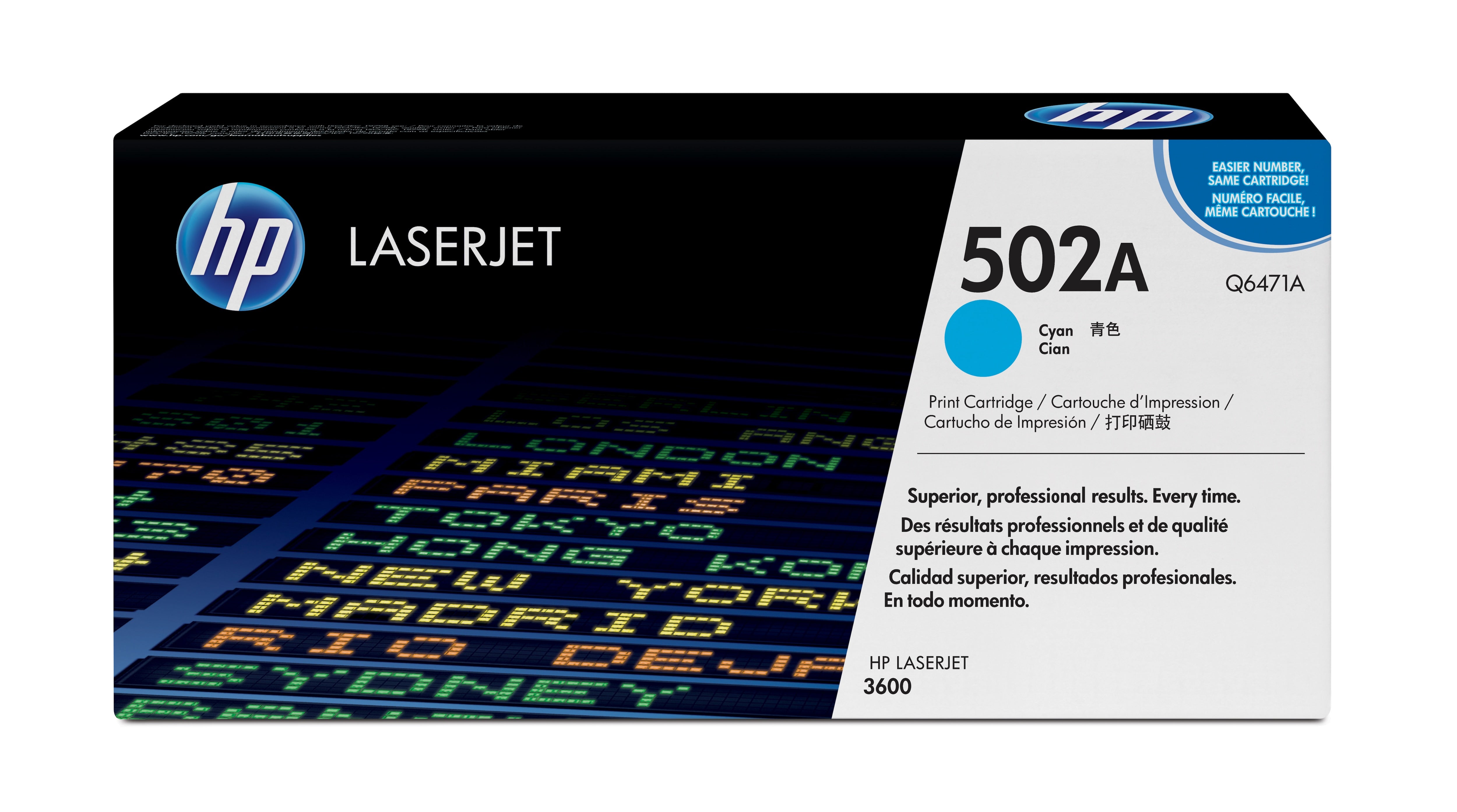 HP Q6471A (502A) Cyan Original Toner Cartridge - Cartouches Certifiees