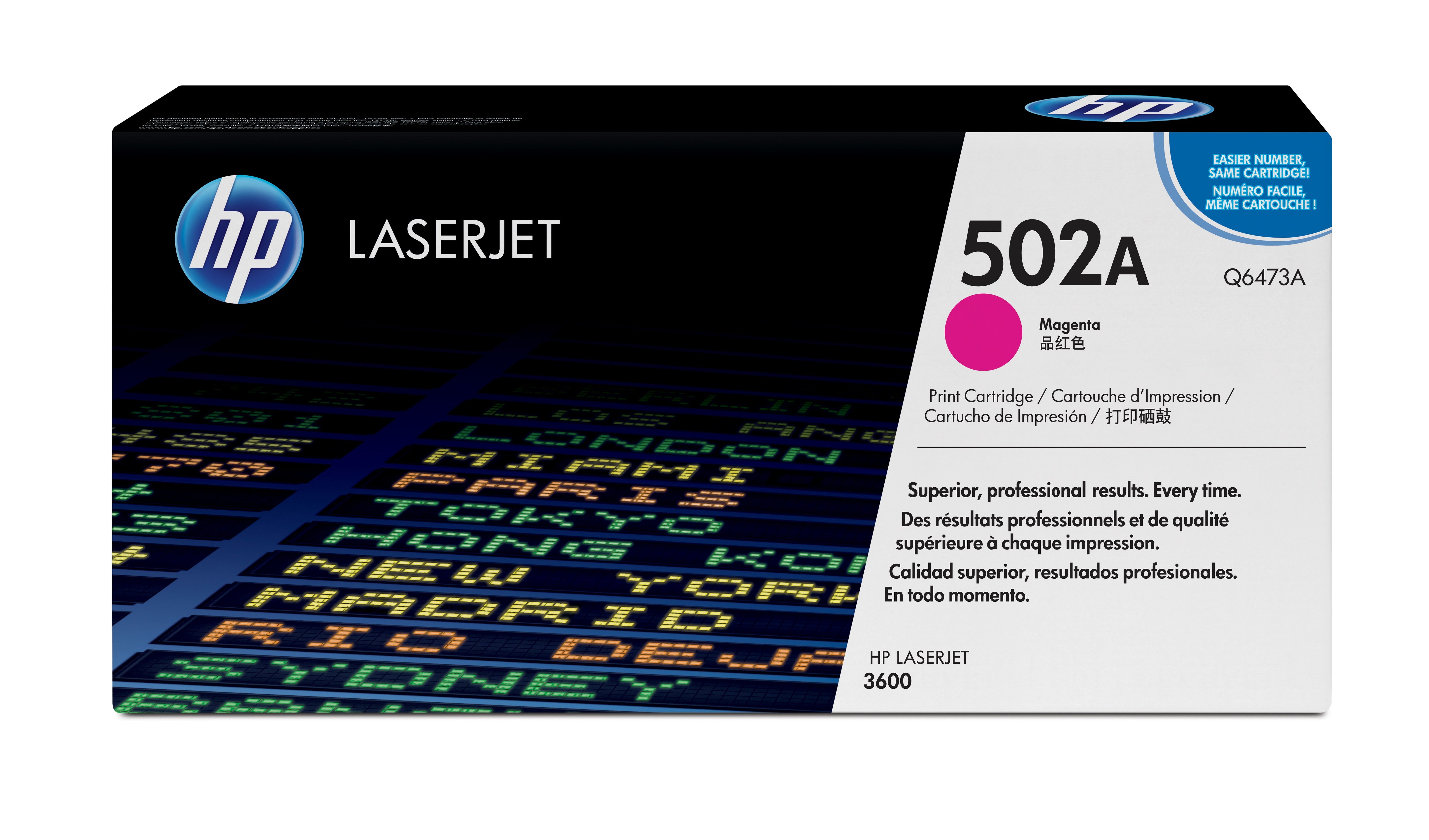 HP Q6473A (502A) Magenta Original Toner Cartridge - Cartouches Certifiees