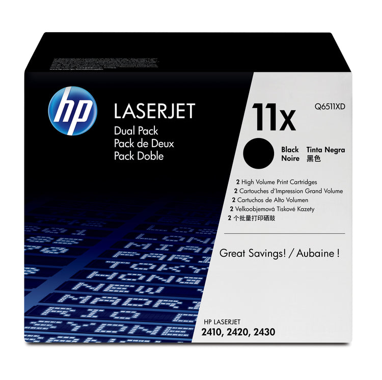 HP Q6511XD (11X) Double Pack Black Original Toner Cartridge - Cartouches Certifiees