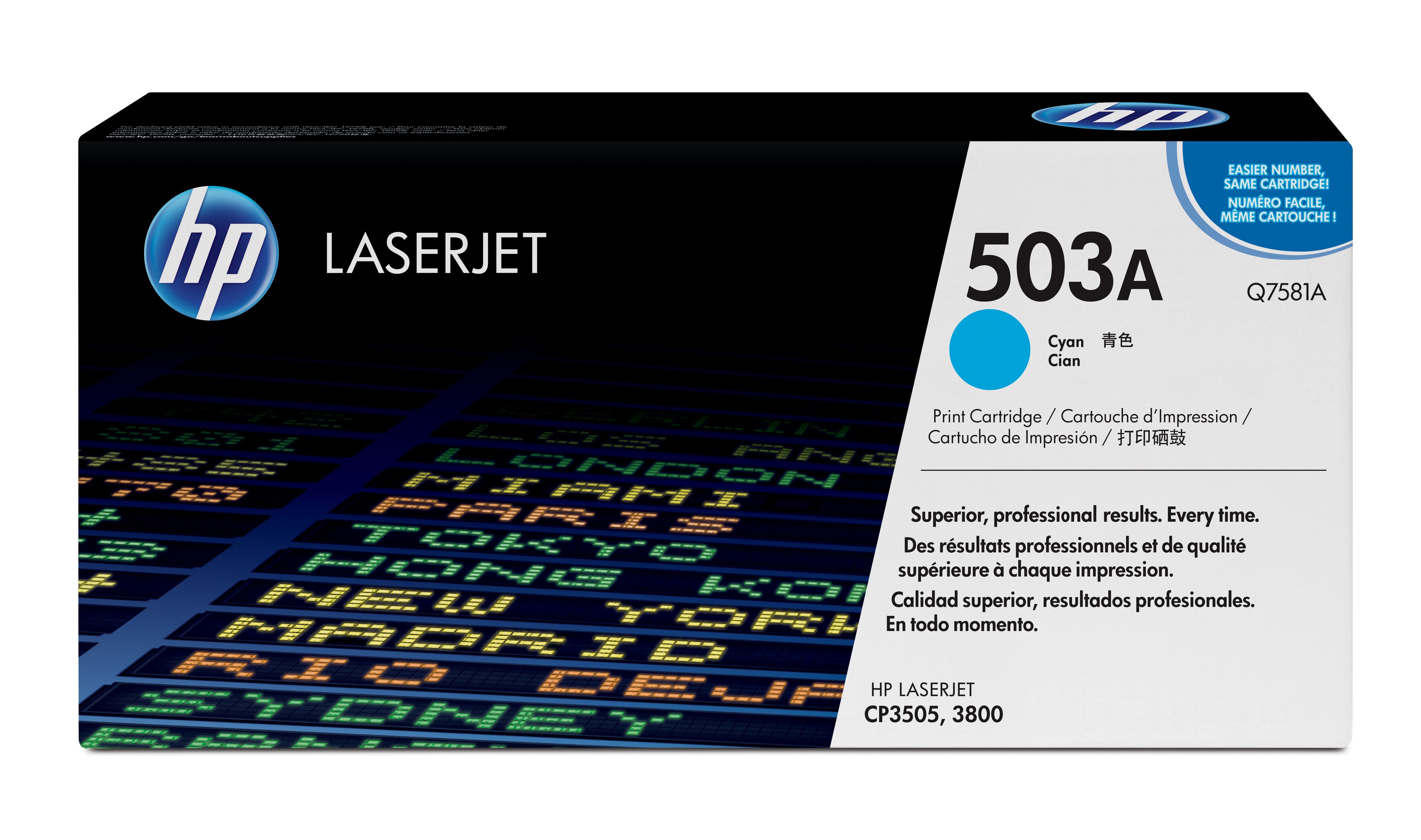 HP Q7581A (503A) Cyan Original Toner Cartridge - Cartouches Certifiees