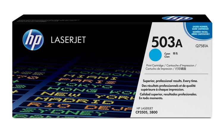 HP Q7581A (503A) Cyan Original Toner Cartridge - Cartouches Certifiees