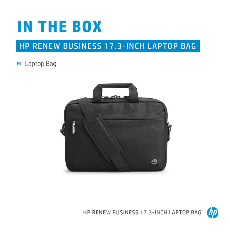 HP Renew Business 17.3 Laptop Bag 43.9 cm (17.3") Briefcase Black (3E2U6AA) - Cartouches Certifiees