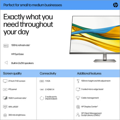 HP S5 527DA FHD MNTR ENGLISH SB+ (B11W6AT#ABA) - Cartouches Certifiees