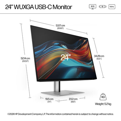 HP S7 PRO 724PU WUXGA USB-C MNTR UNITED STATES / CANADA ENGLISH (8Y2F7AA#ABA) - Cartouches Certifiees