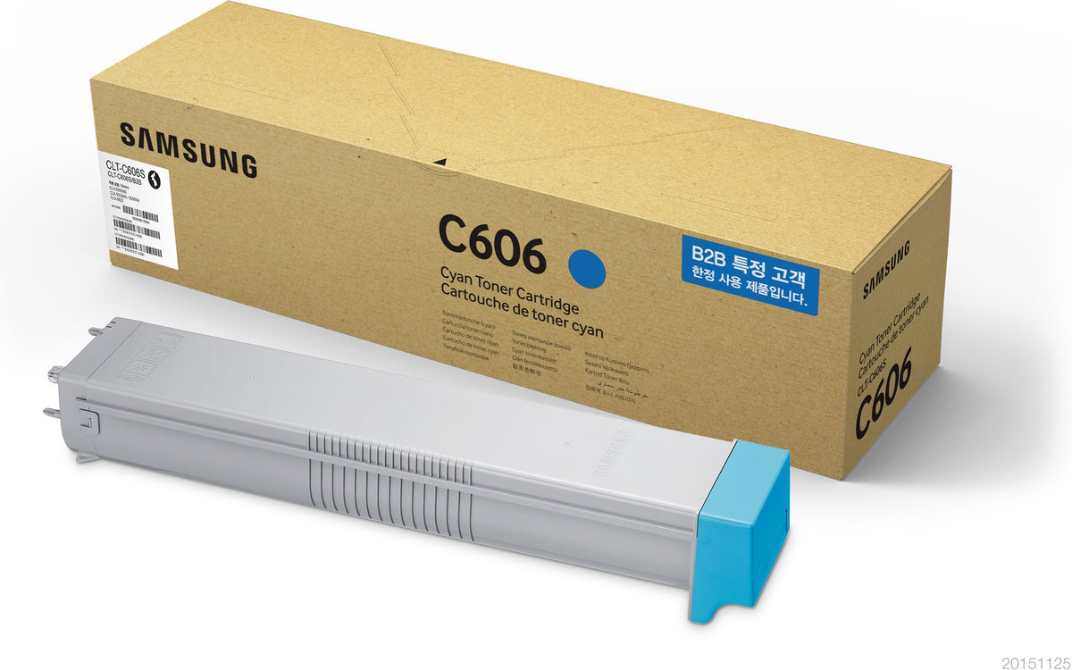 HP Samsung CLT-C606S Cyan toner cartridge 1 pc(s) Original (SS535A) - Cartouches Certifiees