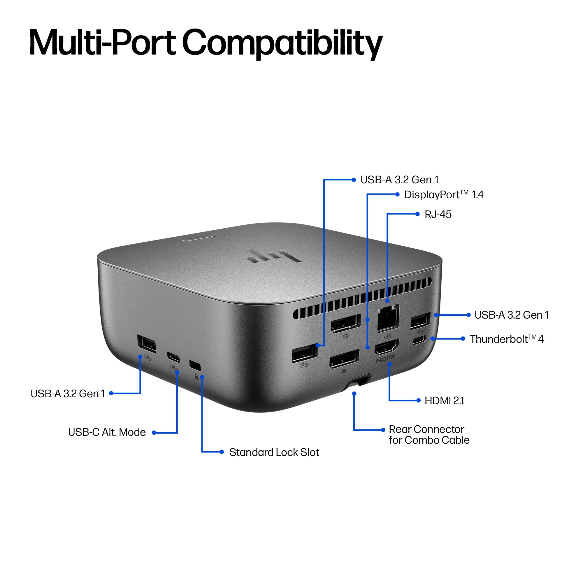 HP Thunderbolt 4 100W G6 Dock (9X472UT#ABA) - Cartouches Certifiees