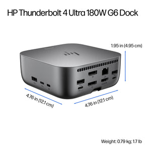 HP Thunderbolt 4 Ultra 180W G6 Dock (9X481UT#ABA) - Cartouches Certifiees