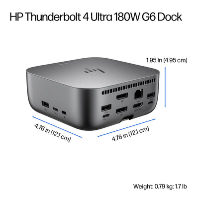 HP Thunderbolt 4 Ultra 180W G6 Dock (9X481UT#ABA) - Cartouches Certifiees