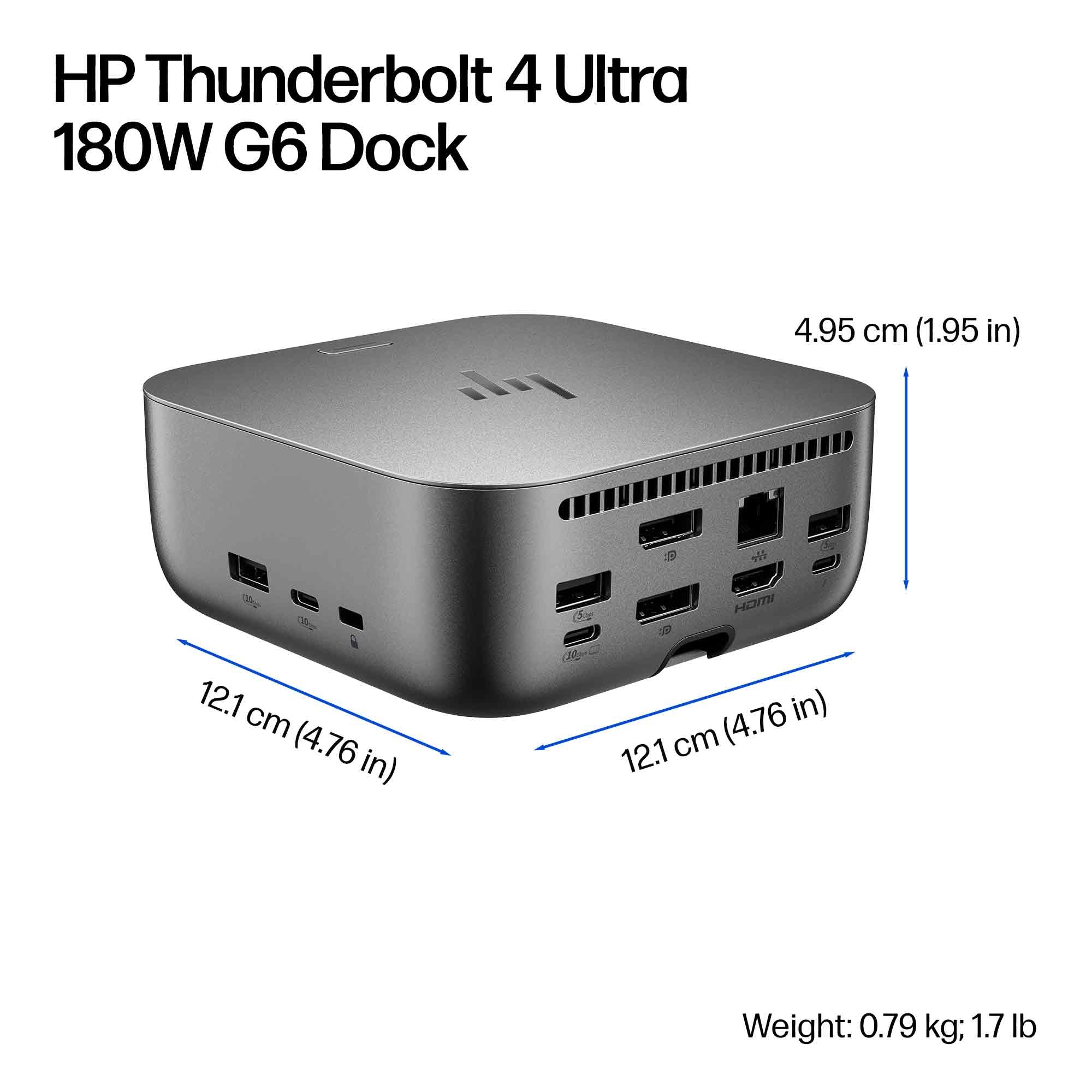 HP Thunderbolt 4 Ultra 180W G6 Dock (9X481UT#ABA) - Cartouches Certifiees