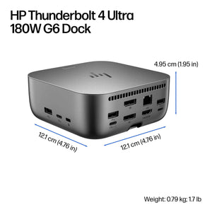 HP Thunderbolt 4 Ultra 180W G6 Dock (9X481UT#ABA) - Cartouches Certifiees