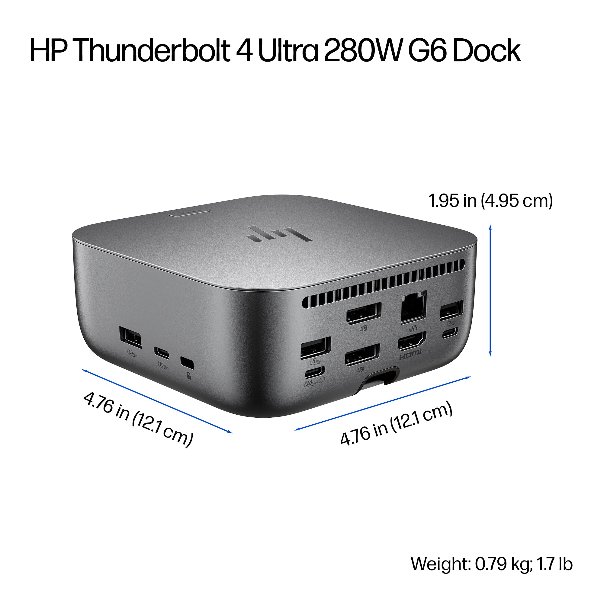 HP Thunderbolt 4 Ultra 280W G6 Dock (AW5M5UT#ABA) - Cartouches Certifiees