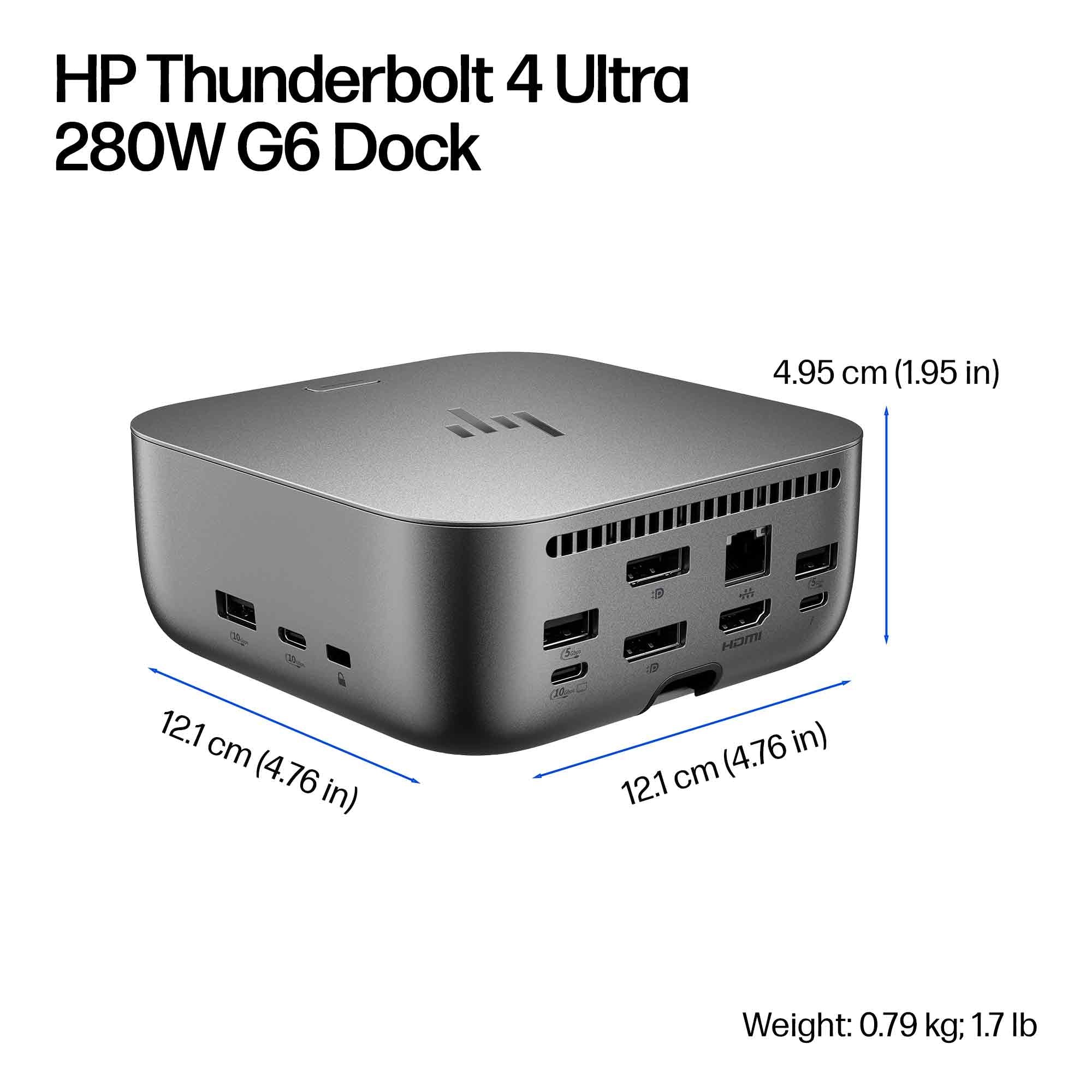 HP Thunderbolt 4 Ultra 280W G6 Dock (AW5M5UT#ABA) - Cartouches Certifiees