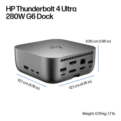 HP Thunderbolt 4 Ultra 280W G6 Dock (AW5M5UT#ABA) - Cartouches Certifiees