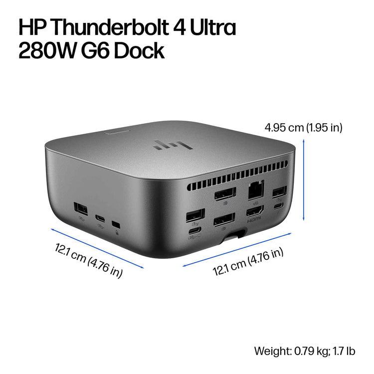 HP Thunderbolt 4 Ultra 280W G6 Dock (AW5M5UT#ABA) - Cartouches Certifiees