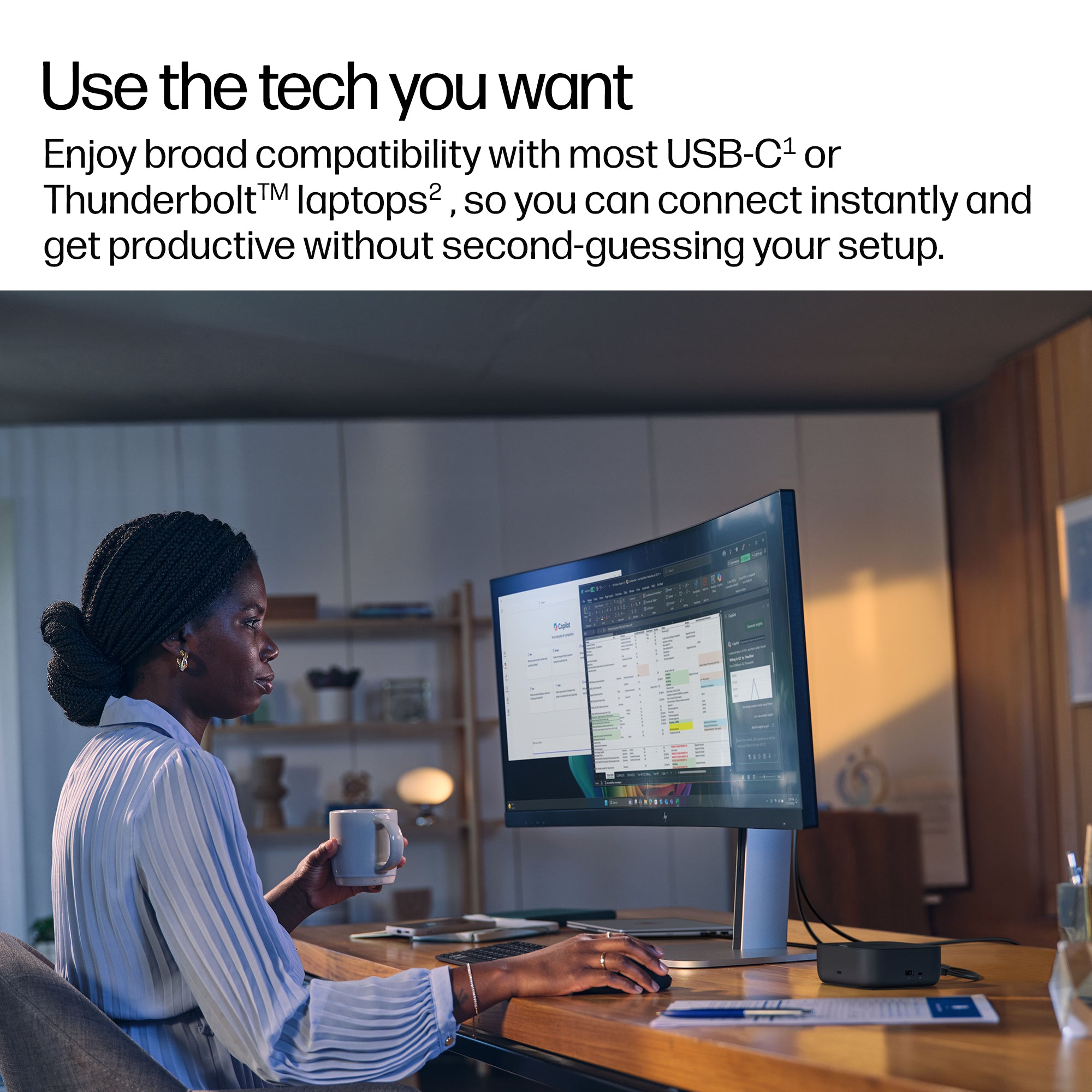 HP USB-C 100W G6 Dock (9X3V1UT#ABA) - Cartouches Certifiees