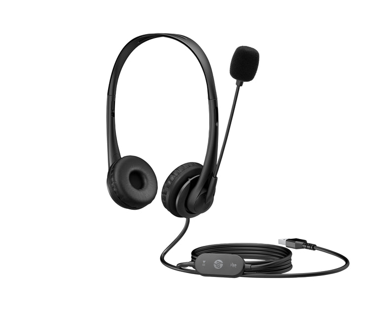 HP USB G2 Stereo Headset Wired Head-band Office/Call center Black (428K6AA) - Cartouches Certifiees
