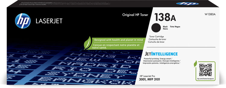 HP W1380A (138A) Black Original Toner Cartridge - Cartouches Certifiees