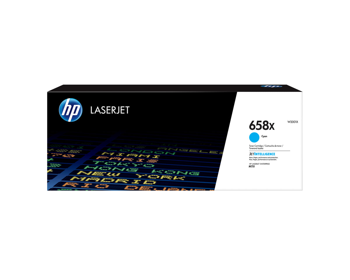HP W2001X (658X) Cyan Original Toner Cartridge - Cartouches Certifiees