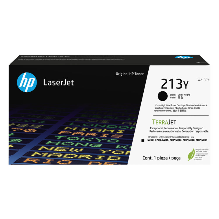 HP W2130Y (213Y) Black Original Toner Cartridge - Cartouches Certifiées