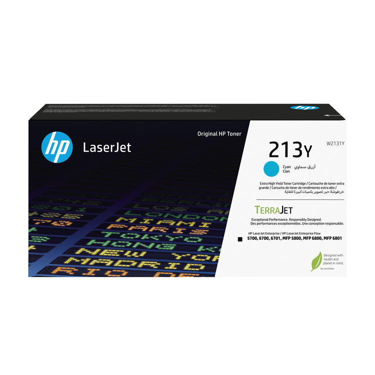 HP W2131Y (213Y) Cyan Original Toner Cartridge - Cartouches Certifiees