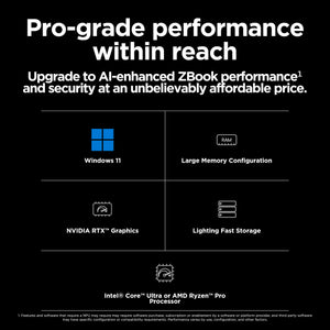 HP ZBook Power G11 A AMD Ryzen™ 7 8845HS Mobile workstation 40.6 cm (16") WUXGA 32 GB DDR5-SDRAM 1 TB SSD NVIDIA RTX 2000 Ada Wi-Fi 6E (802.11ax) Windows 11 Pro Grey (AN6B9UT#ABA) - Cartouches Certifiees