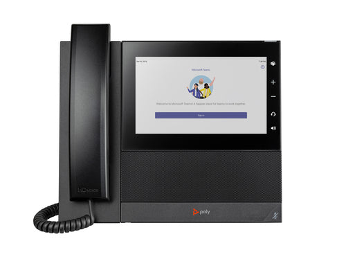 HPE HP Poly CCX 600 Business Media Phone for Microsoft Teams and PoE-enabled IP phone Black LCD Wi-Fi (82Z84AA) - Cartouches Certifiees