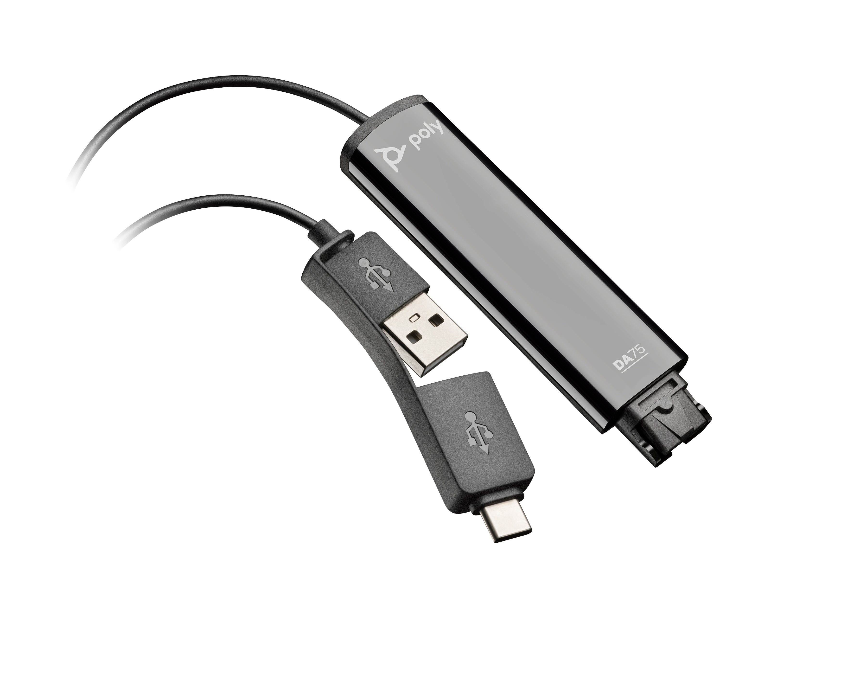 HPE HP Poly DA75 USB to QD Black Adapter TAA (786C6AA) - Cartouches Certifiees