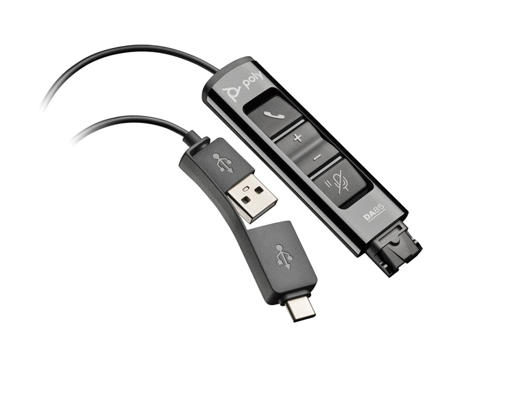 HPE HP Poly DA85 USB to QD Black Adapter TAA (786C7AA) - Cartouches Certifiees