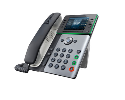 HPE HP Poly Edge E320 and PoE-enabled IP phone Black 8 lines IPS (82M88AA) - Cartouches Certifiees