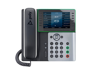 HPE HP Poly Edge E550 and PoE-enabled with Power Supply IP phone Black, White 12 lines IPS Wi-Fi (89B57AA#ABA) - Cartouches Certifiees