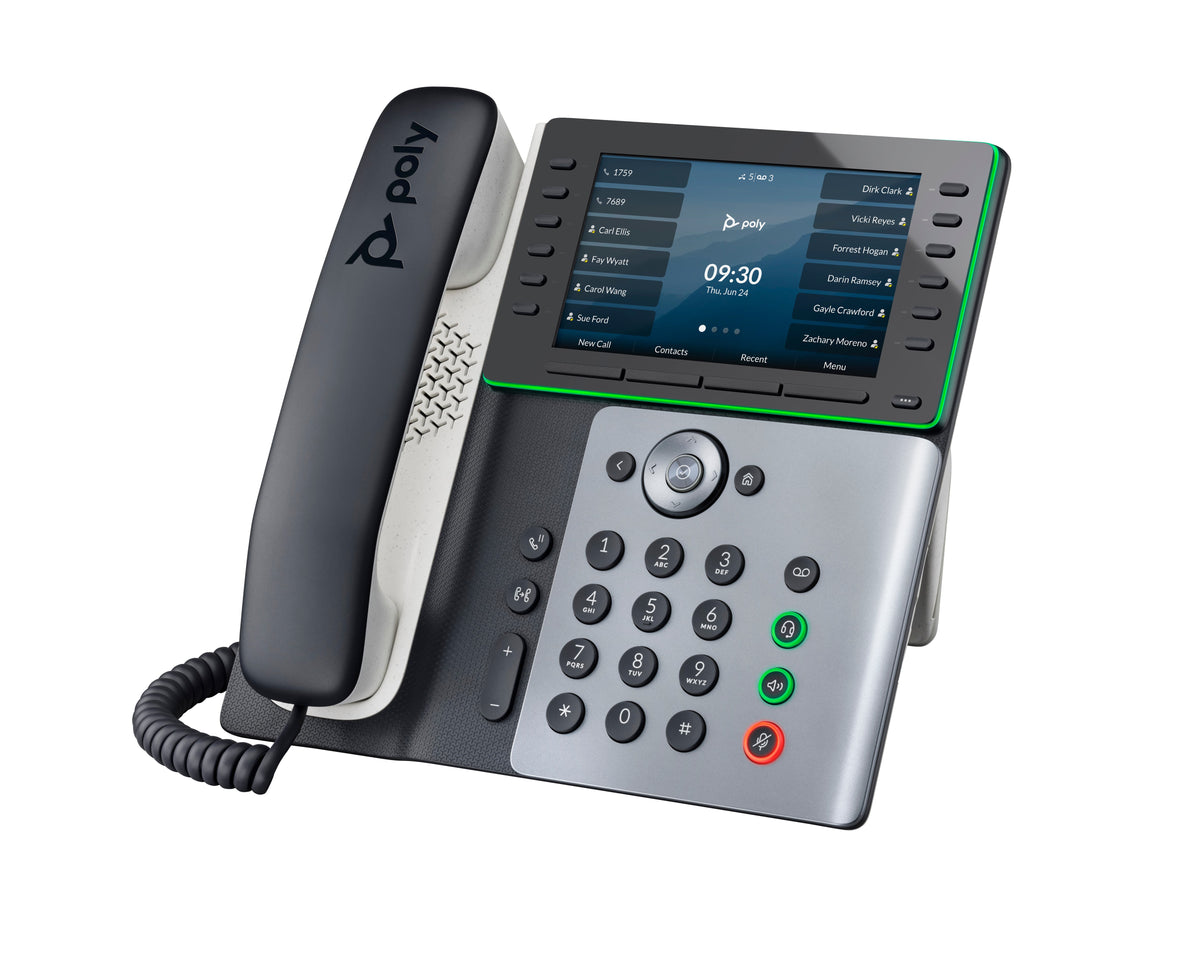 HPE HP Poly Edge E550 and PoE-enabled with Power Supply IP phone Black, White 12 lines IPS Wi-Fi (89B57AA#ABA) - Cartouches Certifiees