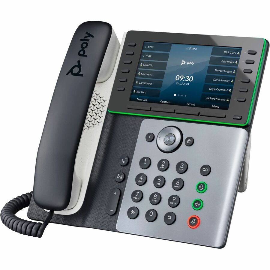 HPE HP Poly Edge E550 and PoE-enabled with Power Supply IP phone Black, White 12 lines IPS Wi-Fi (89B57AA#ABA) - Cartouches Certifiees