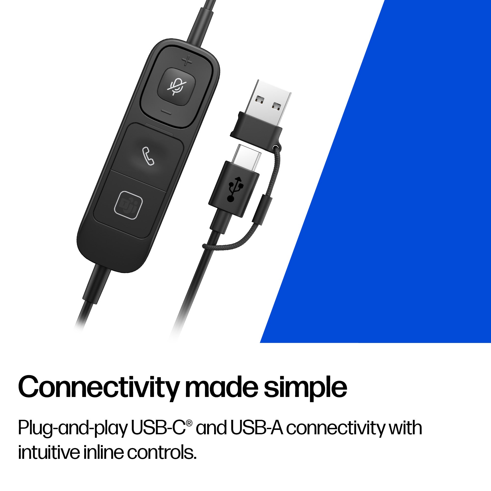HPE HP Poly Mission 415 Monaural USB Wired Headset (Bulk) (C01B2A6#AC3) - Cartouches Certifiees