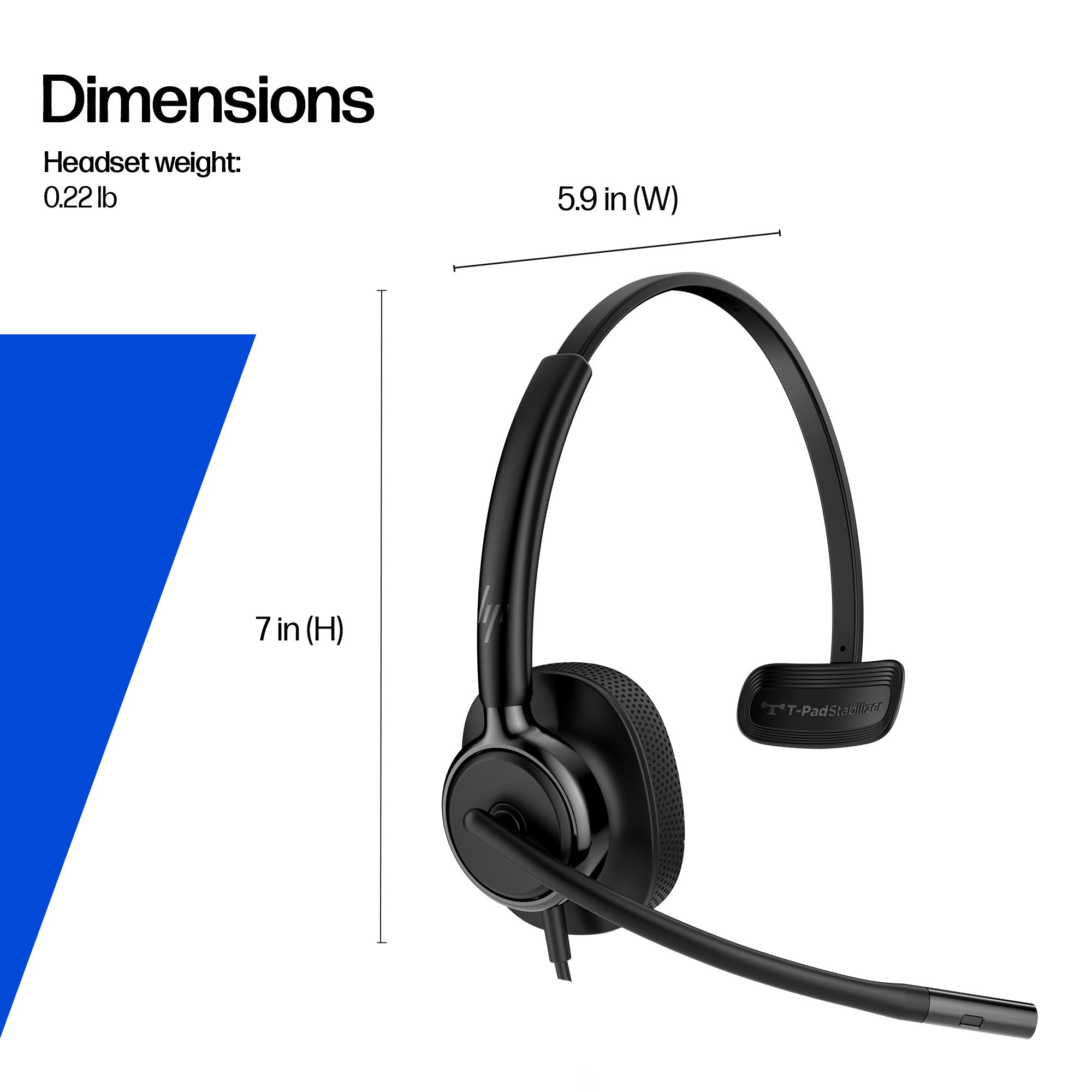 HPE HP Poly Mission 415 Monaural USB Wired Headset (Bulk) (C01B2A6#AC3) - Cartouches Certifiees