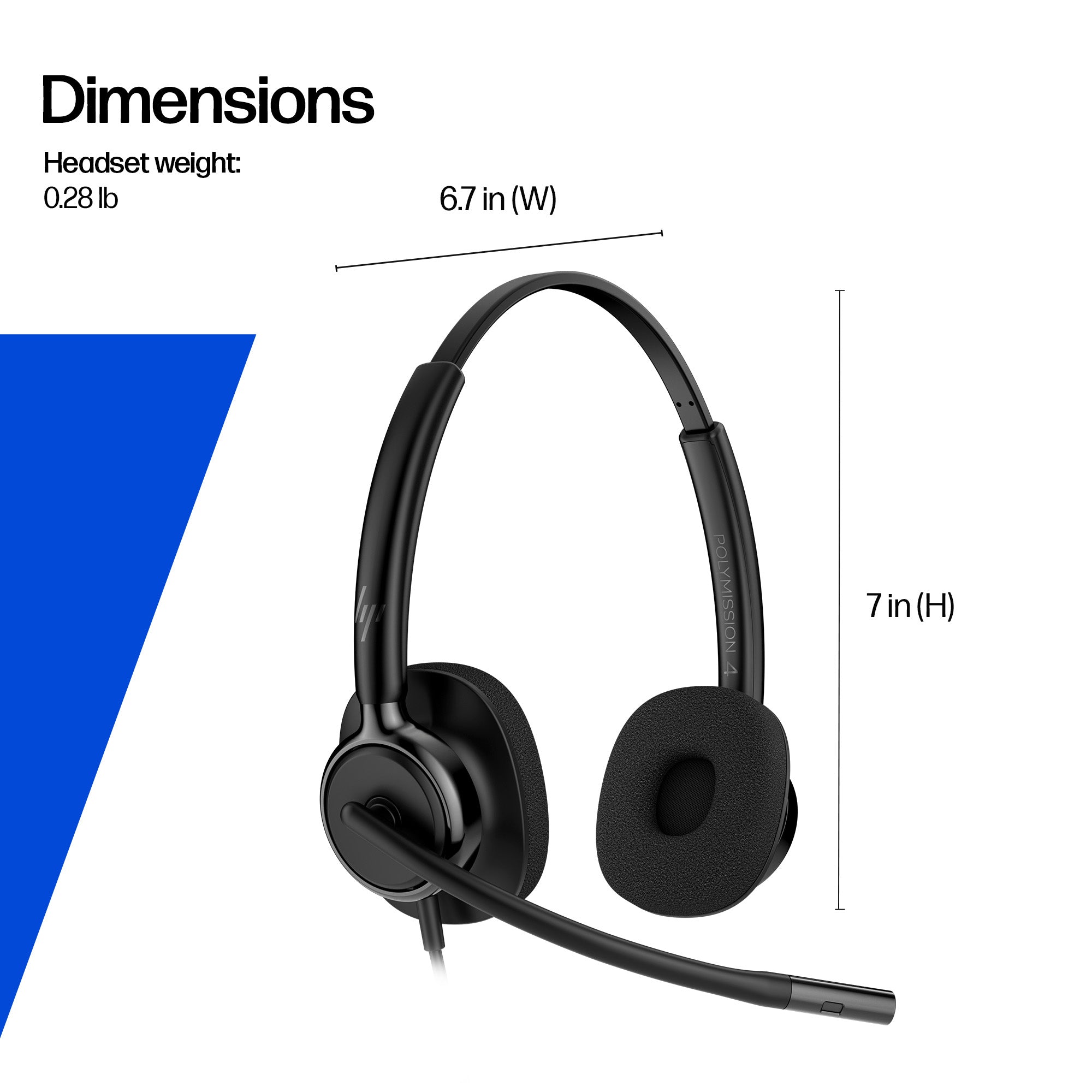 HPE HP Poly Mission 425 Stereo USB Wired Headset Classic (Bulk) (C01B3A6#AC3) - Cartouches Certifiees