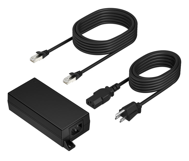 HPE HP Poly PoE++ 65W 2.5G Adapter with 3.66m CAT6A Cable and Power Cord Black (B5NH6AA#ABA) - Cartouches Certifiees