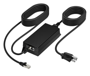 HPE HP Poly PoE++ 65W 2.5G Adapter with 3.66m CAT6A Cable and Power Cord Black (B5NH6AA#ABA) - Cartouches Certifiees