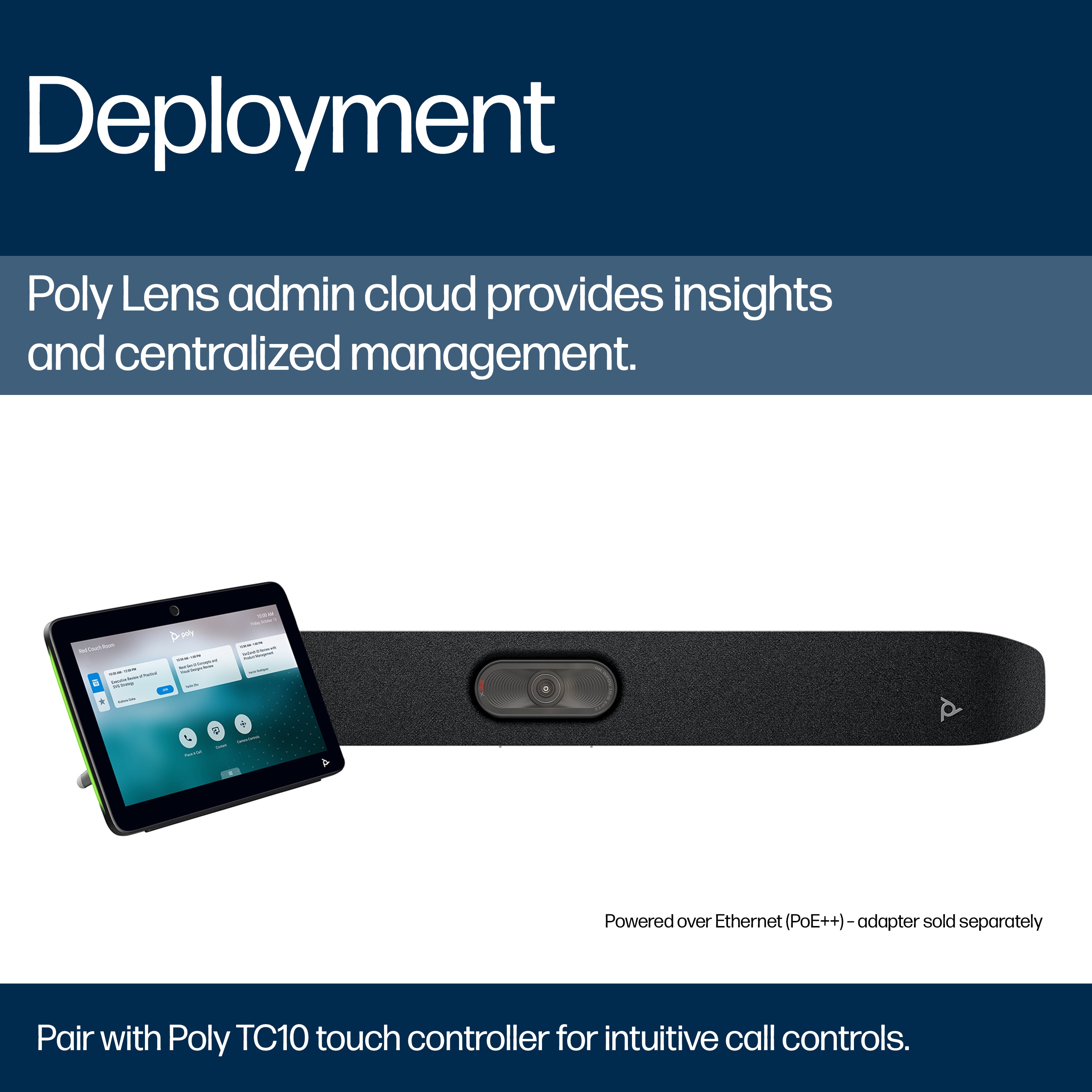 HPE HP Poly Studio X32 video conferencing system 20 MP Ethernet LAN Video collaboration bar (A3SV5AA#ABA) - Cartouches Certifiees