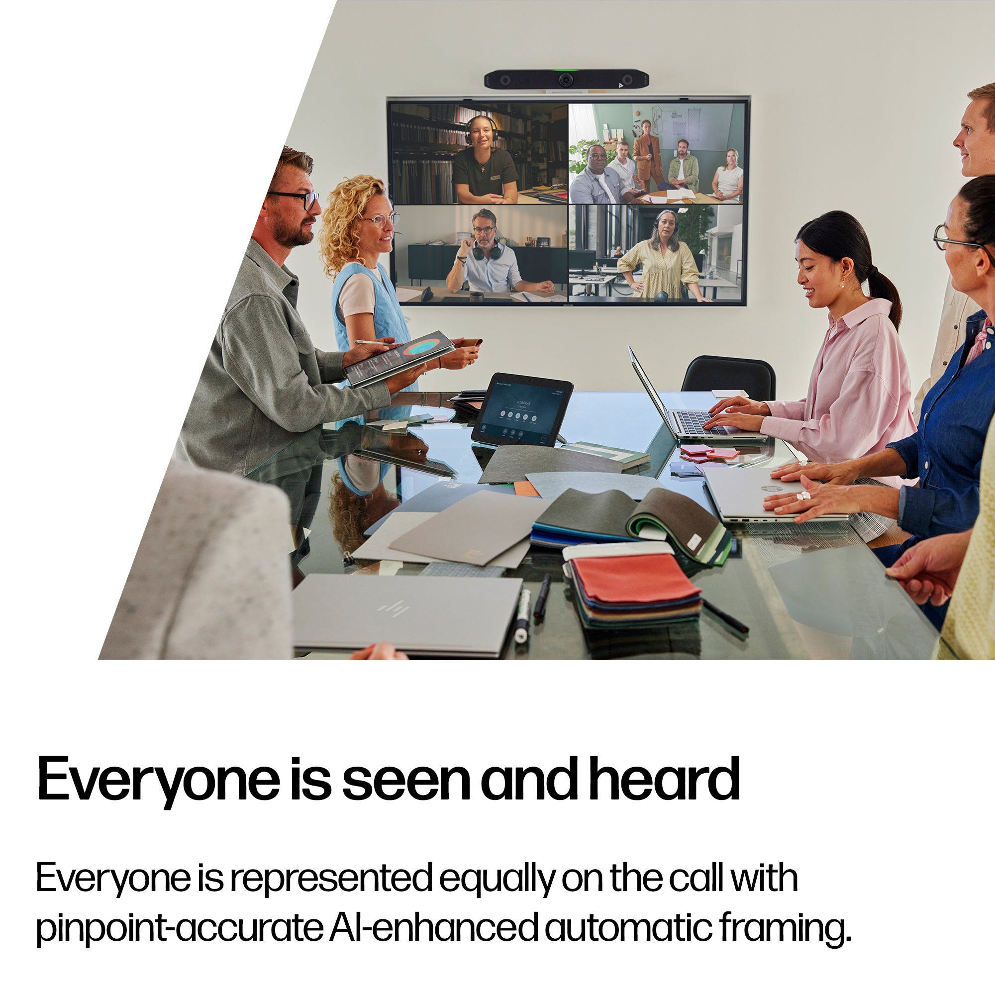 HPE HP Poly Studio X52 All-In-One Video Bar video conferencing system 20 MP Ethernet LAN Group video conferencing system (8D8K2AA#ABA) - Cartouches Certifiees