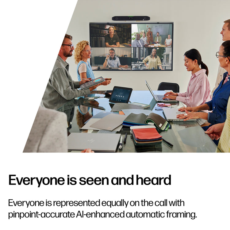 HPE HP Poly Studio X52 All-In-One Video Bar video conferencing system 20 MP Ethernet LAN Group video conferencing system (8D8K2AA#ABA) - Cartouches Certifiees