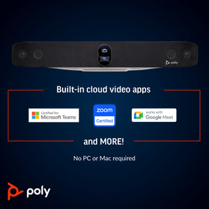 HPE HP Poly Studio X70 All-In-One Video Bar with TC8 Controller Kit video conferencing system 20 MP Ethernet LAN Video collaboration bar (83Z52AA#ABA) - Cartouches Certifiees