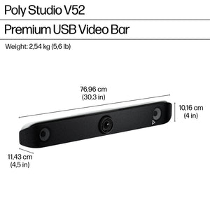 HPE HP Poly V52 White 3840 x 2160 pixels (A09D4AA#ABA) - Cartouches Certifiees